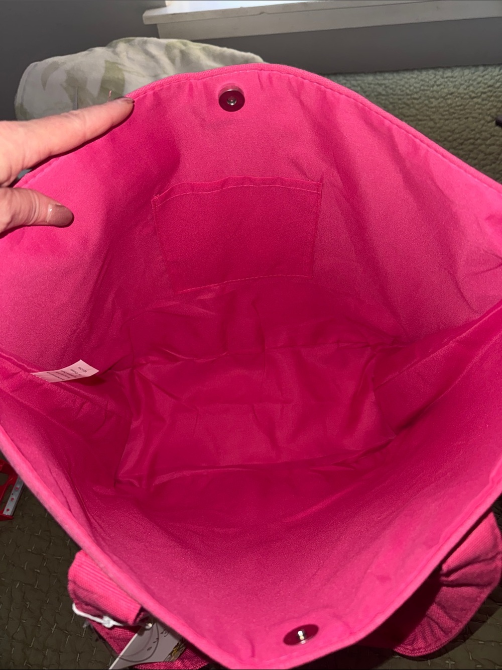 Bright Pink Rhinestone 'BEACH' Canvas Tote - Picture 8 of 10